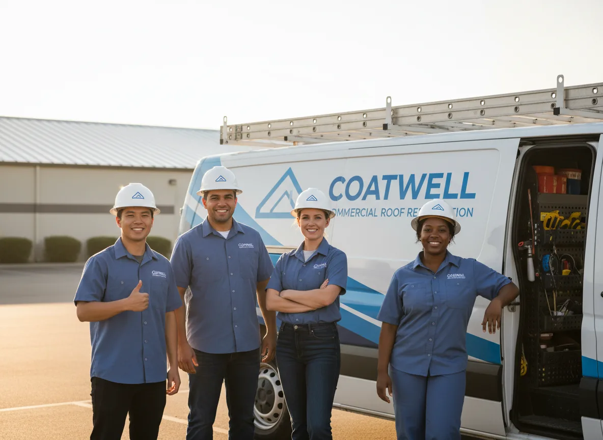 Commercial roof coating company in Novice, TX