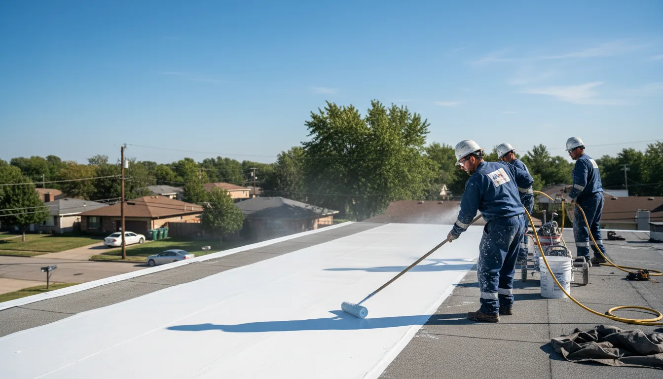 Commercial roof coating in Novice, TX near me